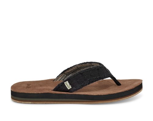 Tong Sanuk Fraid Not Soft Top Eco-Friendly Homme - Noir YPKVRJ157